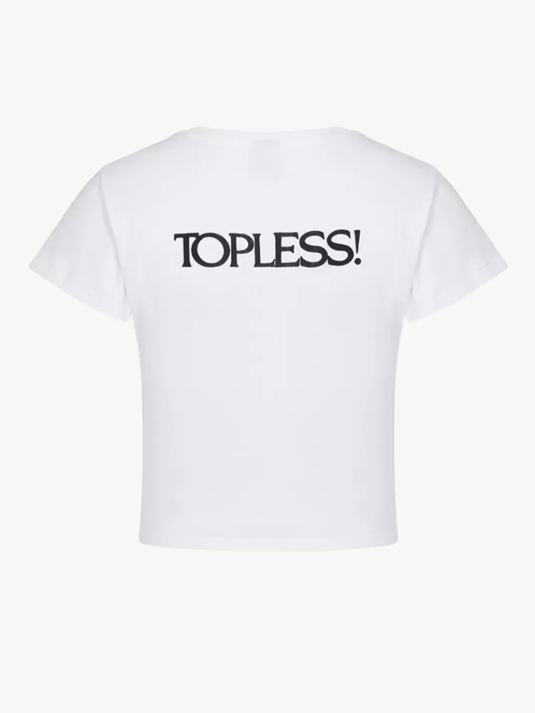 topless_baby_tee__white_8.webp Women Réalisation Par Topless! Baby Tee - White